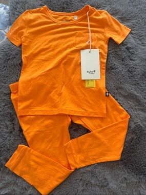 Kyte BABY Tangerine Short Sleeve /Long Pants Pajama Set NWT